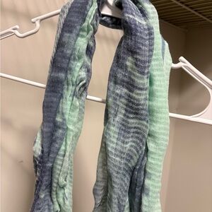 Mint and Gray Tie-Dye Scarf